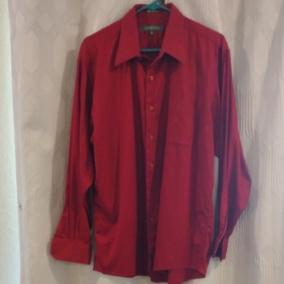 Daniel Gray Red Dress Shirt Neck 17" - Picture 1 of 8
